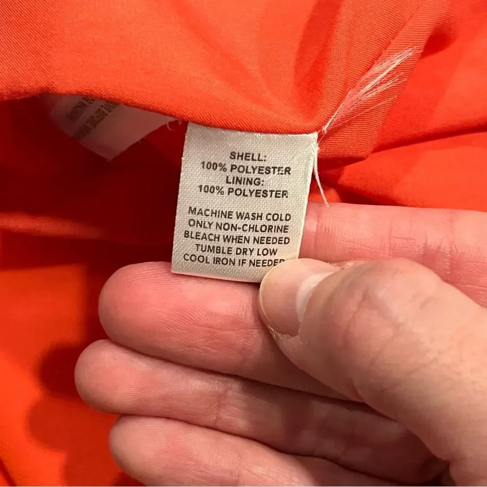 Ann Taylor Loft Orange Color Pop Pleated Fluid Skirt Size 2